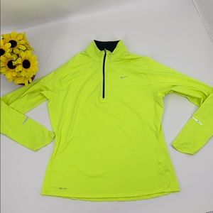 Neon yellow Nike dry fit longsleeve pullover XL